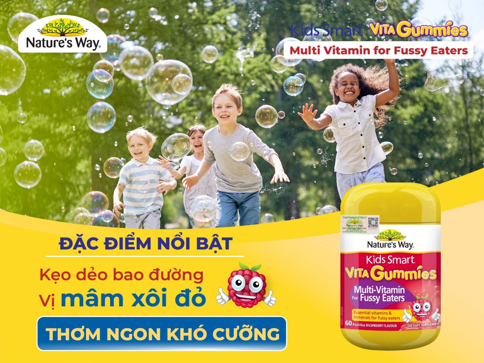 Vita Gummies Multi Vitamin For Fussy Eaters - Kích thích ăn ngon, hỗ trợ hệ tiêu hóa cho trẻ