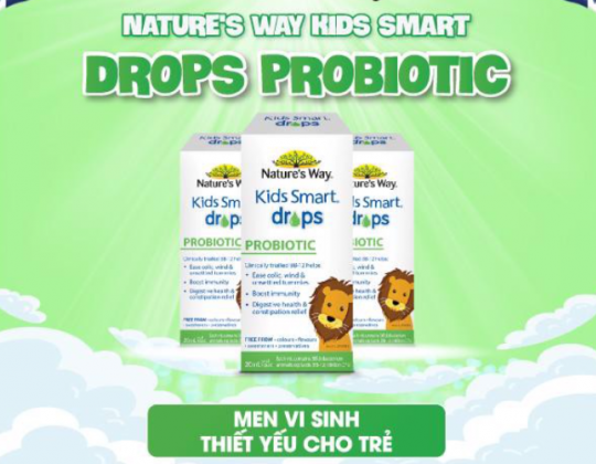Nature’s Way Kids Smart Drops Probiotic – Bổ sung men vi sinh cho bé