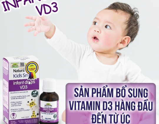 Nature's Way Kids Smart Infant Drops VD3 - Bổ sung Vitamin D3 cho bé cao lớn, phát triển toàn diện