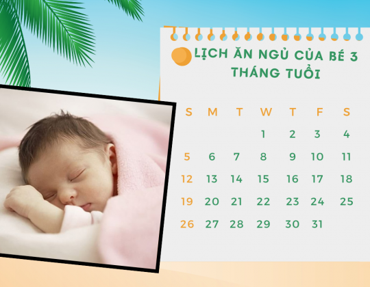 Gợi ý lịch ăn ngủ của bé 3 tháng tuổi chuẩn khoa học