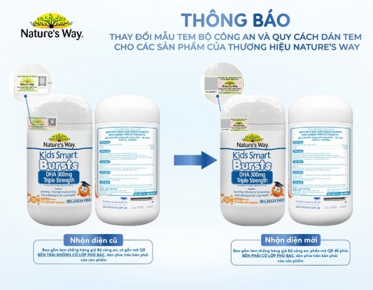 Thông báo: Thay đổi mẫu tem Bộ Công An và quy cách dán tem cho các sản phẩm của thương hiệu Nature’s Way