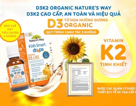 Vitamin D3K2 Organic Nature's Way - Sản phẩm bổ sung vitamin D3K2 cao cấp, chiếm lĩnh thị trường Việt