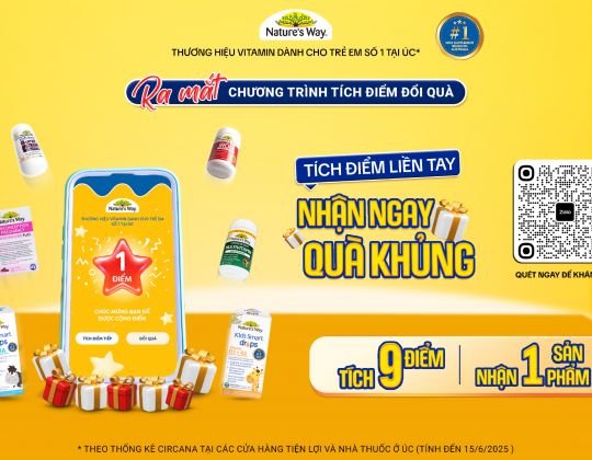 Tích điểm đổi quà cùng Nature’s Way: Tích đủ 9 điểm – Đổi được ngay 1 sản phẩm