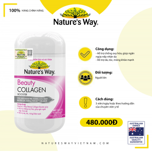 Nature’s Way Beauty Collagen Booster – Bổ sung collagen chống oxy hóa, ngăn ngừa nếp nhăn