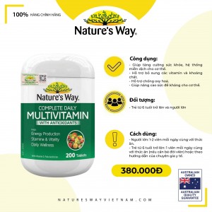 Nature’s Way Complete Daily Multivitamin - Bổ sung Vitamin và khoáng chất (200 viên)
