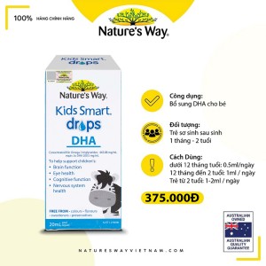 Nature's Way Kids Smart Drops DHA cho bé hỗ trợ phát triển não bộ, thị lực