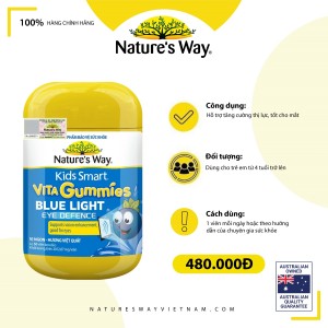 Nature's way VitaGummies Blue Light Eye Defence – Hỗ trợ tăng cường thị lực, bổ mắt cho trẻ em