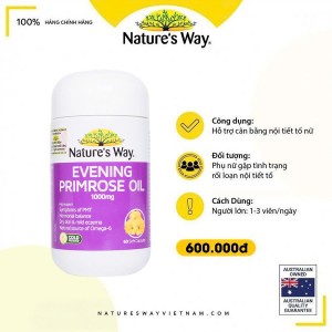 Nature's Way Evening Primrose Oil 1000mg - Hỗ trợ da và nội tiết (Hộp 60 viên)