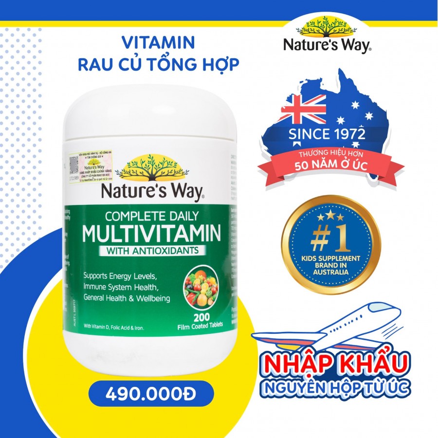 Nature’s Way Complete Daily Multivitamin - Bổ sung Vitamin và khoáng chất (200 viên)