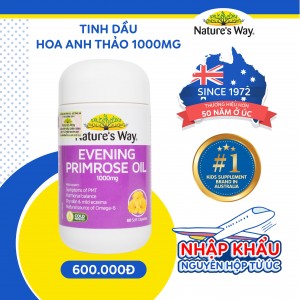 Nature's Way Evening Primrose Oil 1000mg - Hỗ trợ da và nội tiết (Hộp 60 viên)