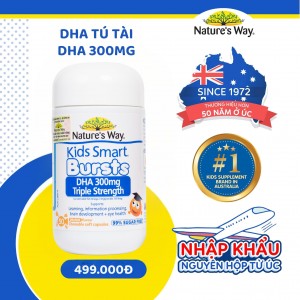 Nature's Way Kids Smart Bursts DHA 300mg Triple Strength - Bổ sung DHA, hỗ trợ tốt cho não bộ và mắt.