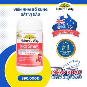 Nature's Way Kids Smart Iron + Vitamin C - Bổ sung sắt vị dâu thơm ngon