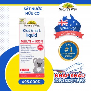 Nature's Way Kids Smart Multi Iron Liquid - Hỗ trợ bổ sung sắt và các vi chất cần thiết cho trẻ nhỏ