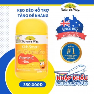 Nature’s Way Kids Smart Vita Gummies Vitamin C + ZinC – Bổ sung kẽm và vitamin C tăng cường sức đề kháng cho trẻ