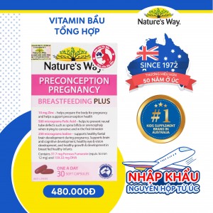 Nature's Way PreConception Pregnancy Breastfeeding Plus - Bổ sung vitamin tổng hợp cho bà bầu