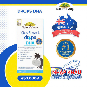Nature's Way Kids Smart Drops DHA - Bổ sung DHA, EPA tốt cho não bộ, mắt và hệ thần kinh