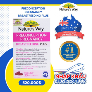 Nature's Way PreConception Pregnancy Breastfeeding Plus - Bổ sung DHA, EPA, vitamin và khoáng chất trước trong và sau thai kỳ