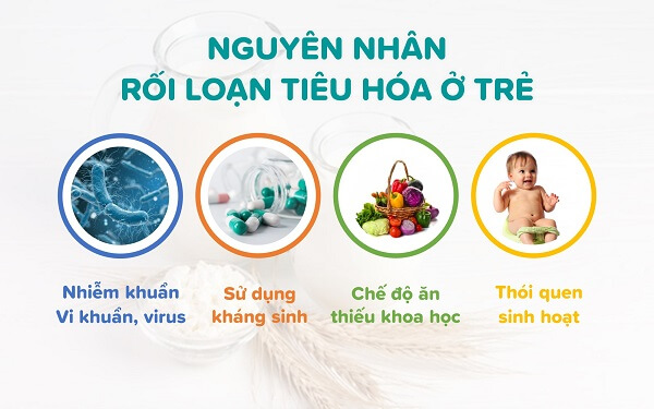 Nguyên nhân khiến trẻ rối loạn tiêu hóa