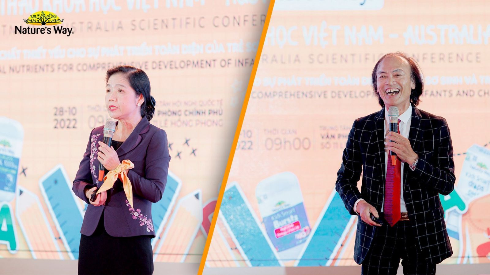  PGS.TS.BS Lê Bạch Mai và PGS.TS.BS Nguyễn Tiến Dũng trình bày tham luận tại hội thảo khoa học Việt Nam - Australia