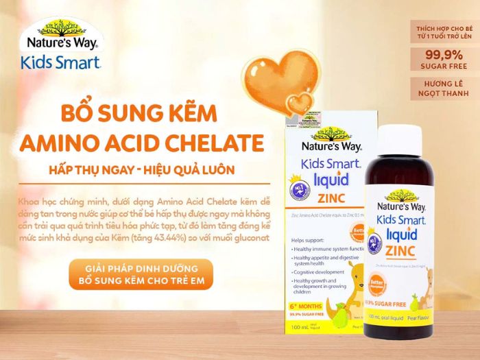 trẻ bị dị ứng thời tiết nổi mẩn ngứa - Kids Smart Liquid Zinc