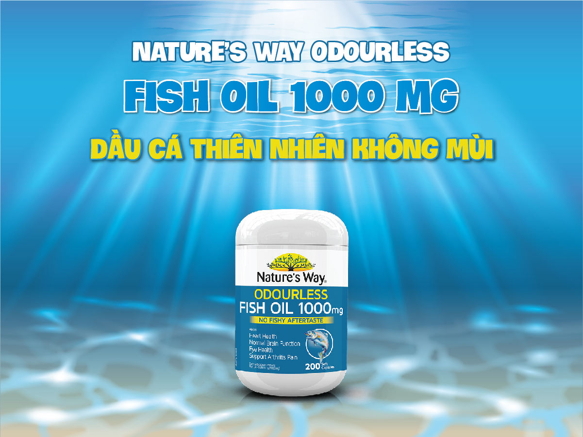 Dầu cá Fish Oil của Nature's Way là sản phẩm không mùi