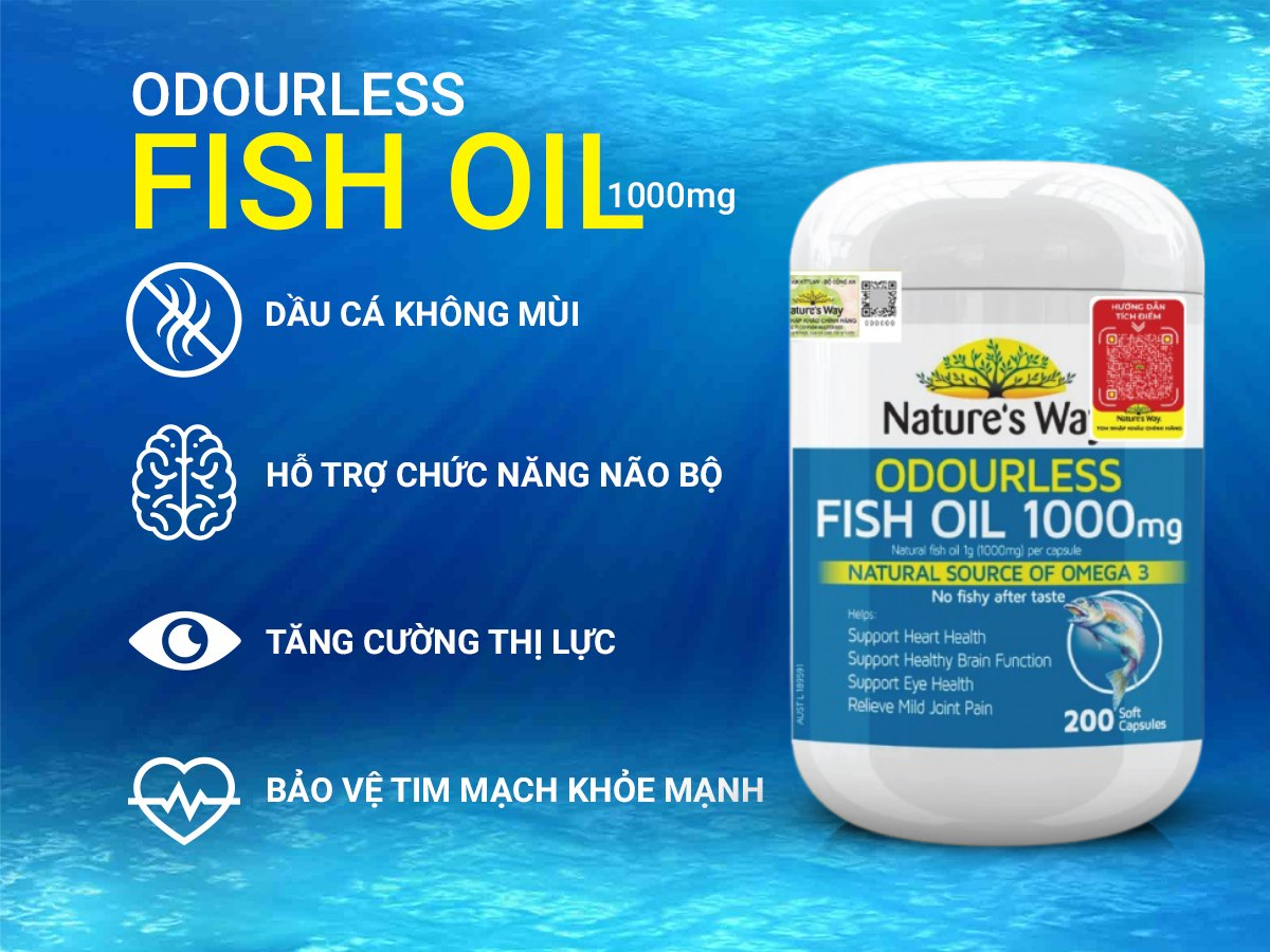 Fish Oil Nature's Way: Hỗ trợ chức năng não bộ, tim mạch và tăng cường thị lực