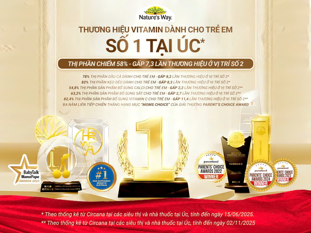 Nature's Way - Thương hiệu chăm sóc sức khỏe trẻ em số 1 tại Úc