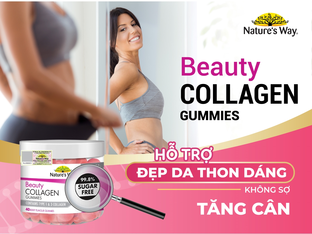 Nature’s Way Beauty Collagen Gummies – Bổ sung collagen nuôi dưỡng da và giúp da, tóc khỏe