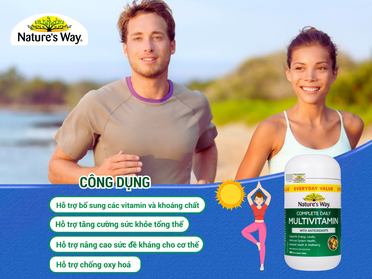 Nature’s Way Complete Daily Multivitamin - Bổ sung Vitamin và khoáng chất (100 viên)