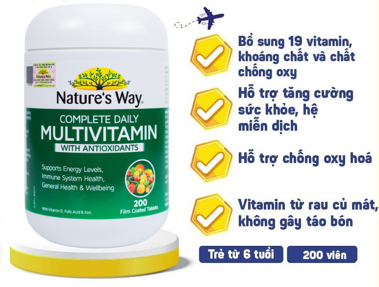 Nature’s Way Complete Daily Multivitamin - Bổ sung Vitamin và khoáng chất (100 viên)