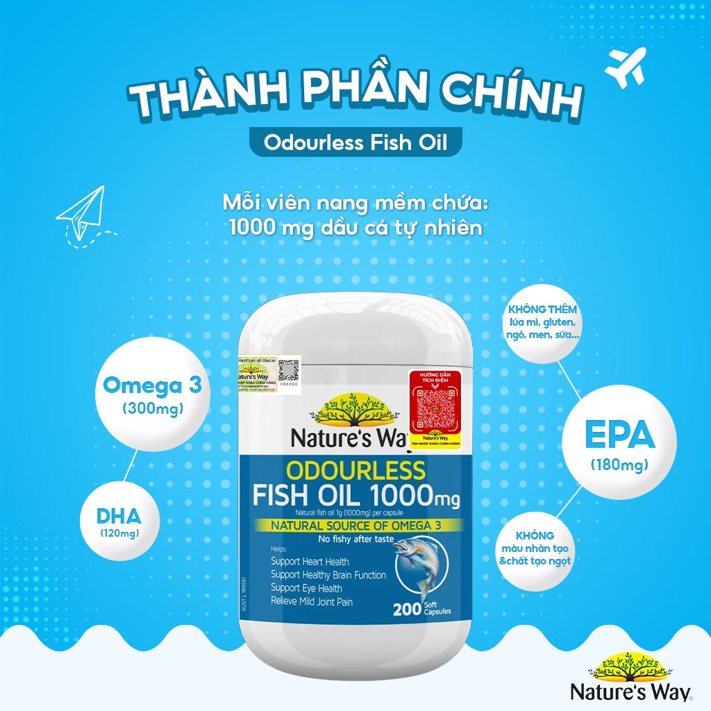 Nature's Way Odourless Fish Oil 1000Mg