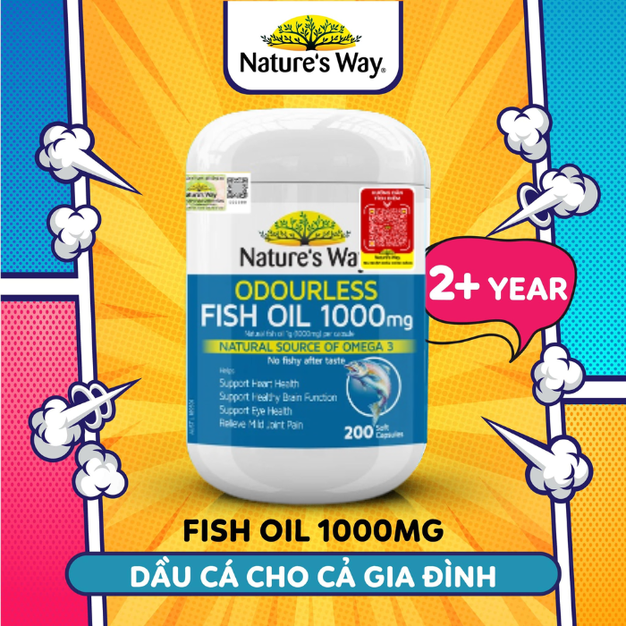 Nature'S Way Odourless Fish Oil 1000Mg với nhiều công dụng tuyệt vời