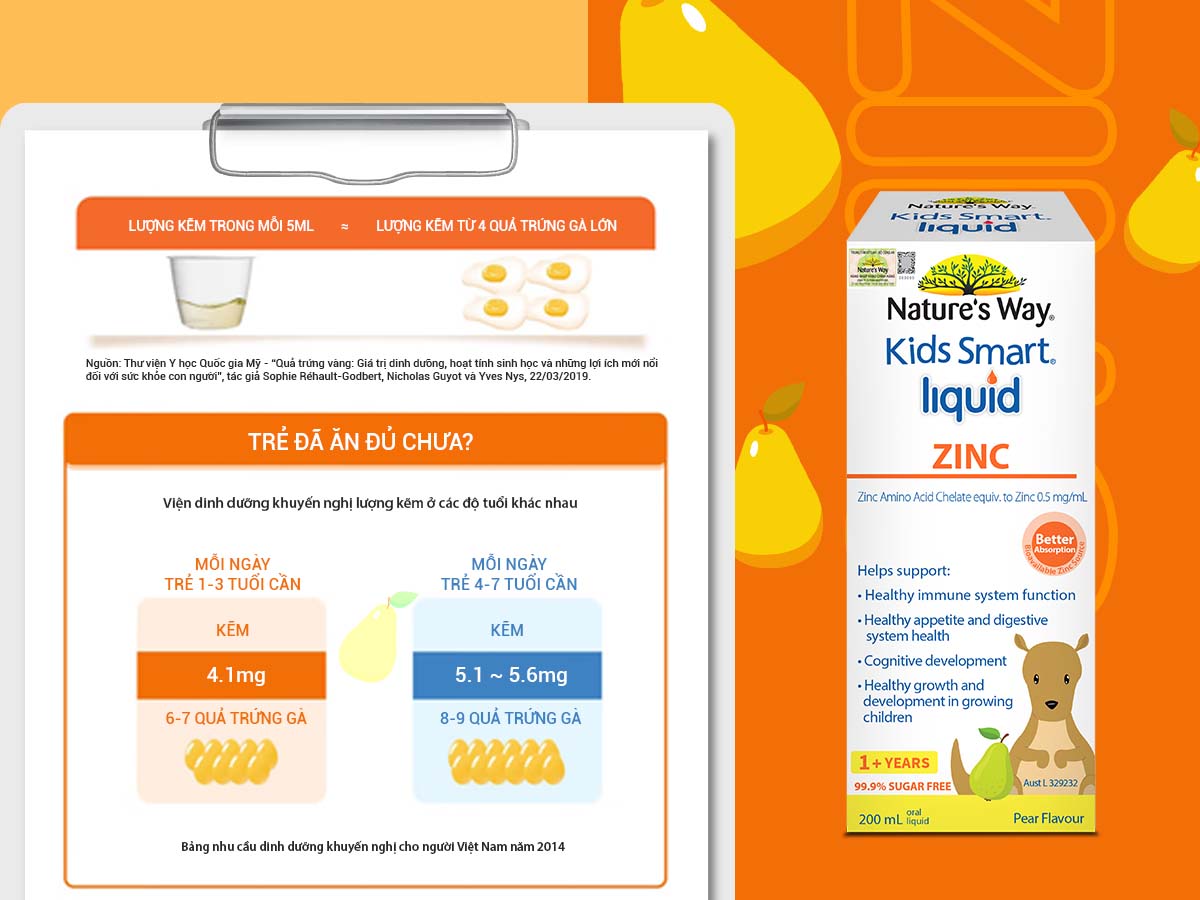Nature’s Way Kids Smart Liquid ZinC – Bổ sung kẽm cho cơ thể