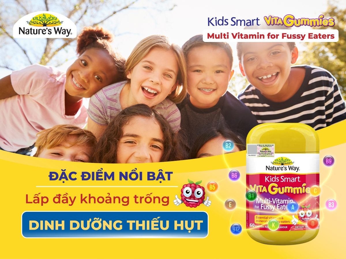 Vita Gummies Multi Vitamin For Fussy Eaters - Kích thích ăn ngon, hỗ trợ hệ tiêu hóa cho trẻ