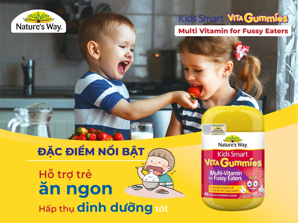 Vita Gummies Multi Vitamin For Fussy Eaters - Kích thích ăn ngon, hỗ trợ hệ tiêu hóa cho trẻ