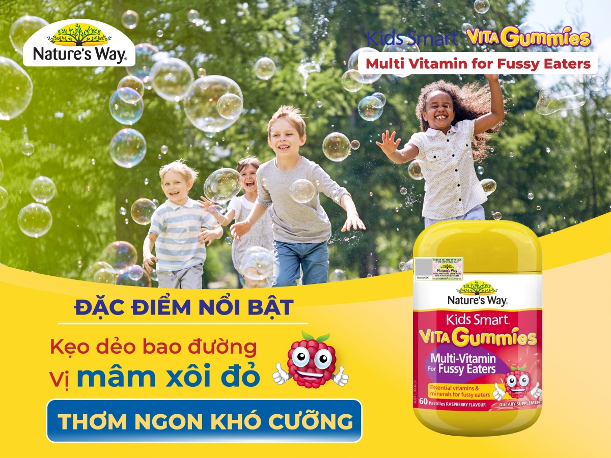 Vita Gummies Multi Vitamin For Fussy Eaters - Kích thích ăn ngon, hỗ trợ hệ tiêu hóa cho trẻ