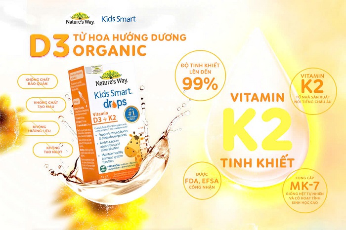 Vitamin D3K2 Organic Nature's Way - Bước đệm cho sự phát triển đầu đời của trẻ