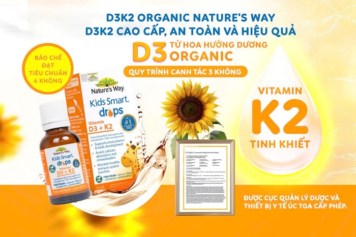 Vitamin D3K2 Organic Nature's Way - Sản phẩm bổ sung vitamin D3K2 cao cấp, chiếm lĩnh thị trường Việt