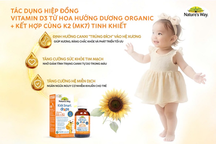 Vitamin D3K2 Organic Nature's Way - Sản phẩm bổ sung vitamin D3K2 cao cấp, chiếm lĩnh thị trường Việt